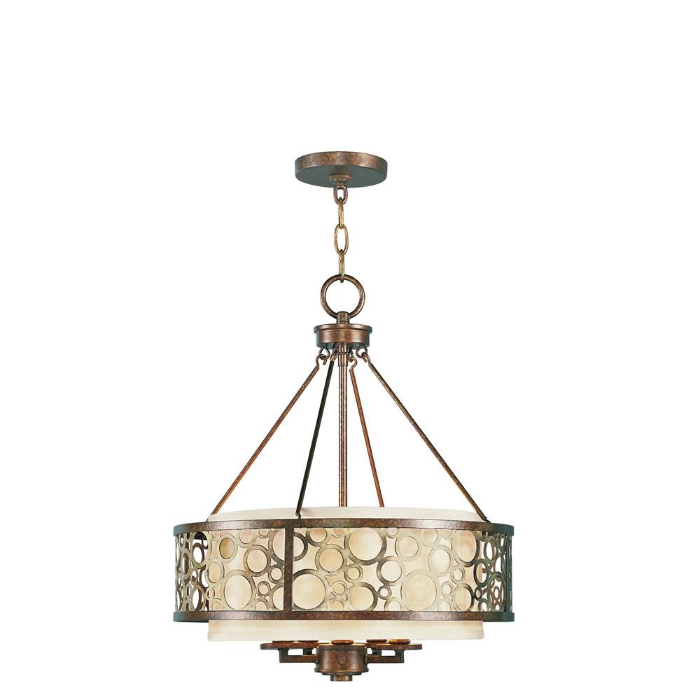 Livex Lighting 8675-64 Avalon Chandelier in Palacial Bronze with Gilded Accents 